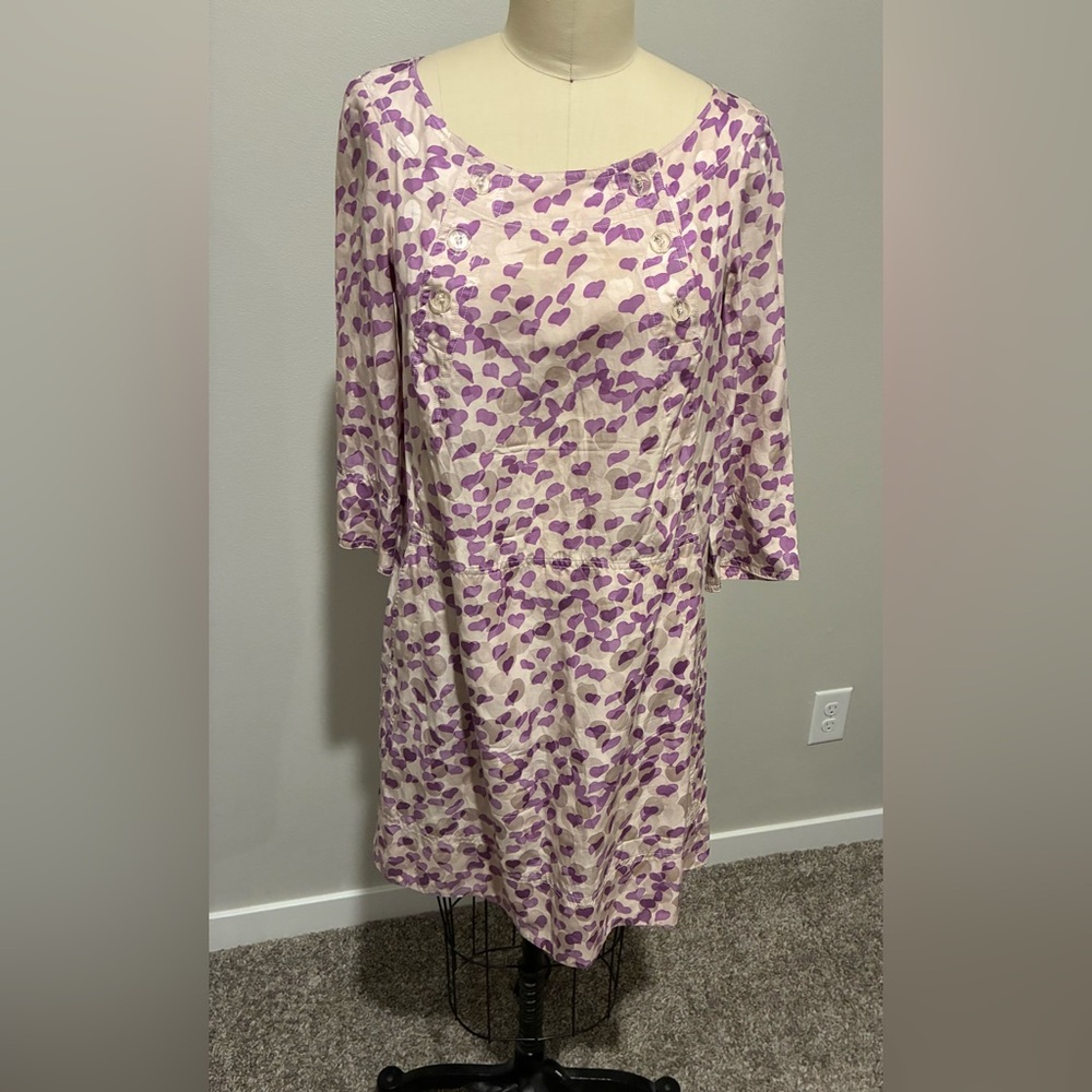 Rare, Vintage Marc By Marc Jacobs Lavender Heart Print Tunic Dress